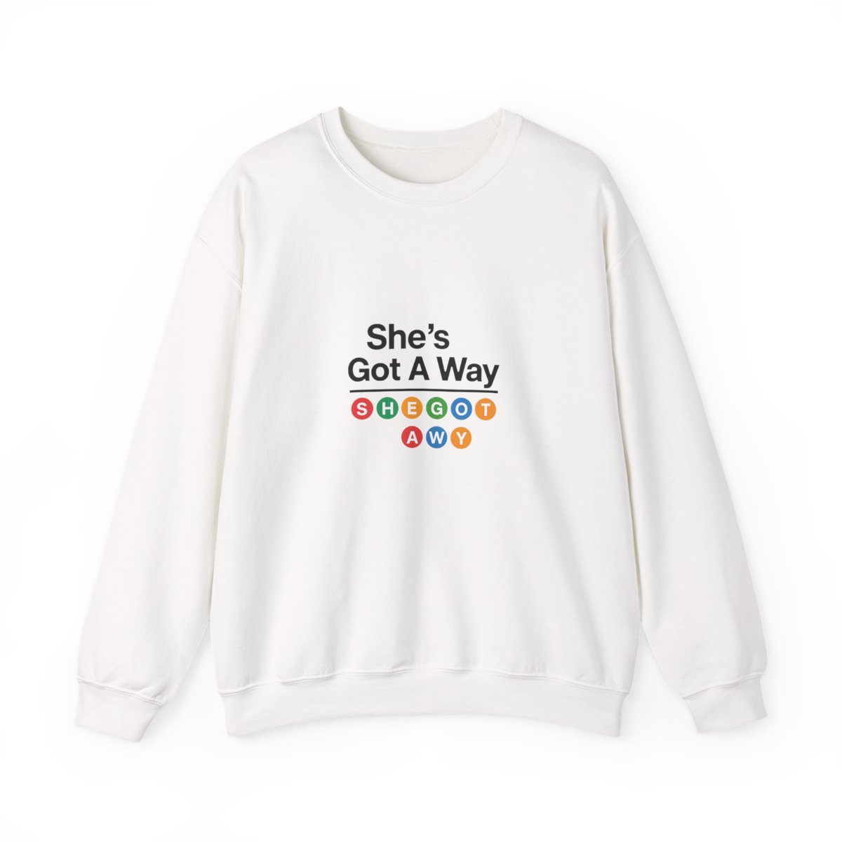 She's Got A Way Away Burst Wordplay Quirky Crewneck - Official sweatshirts merchandise
