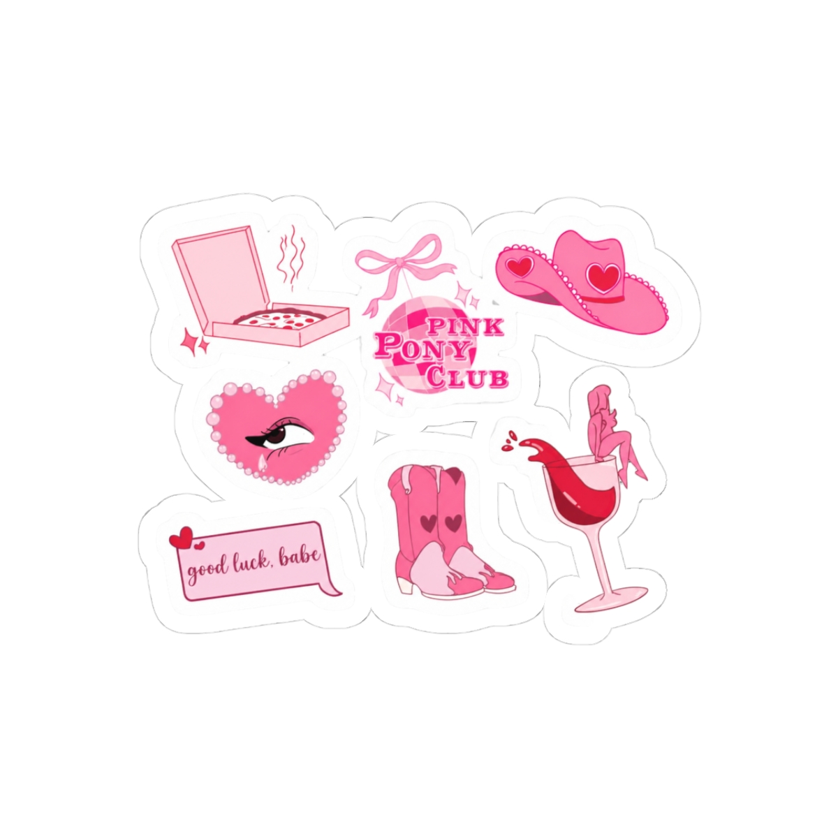 Chappell Roan Good Luck Babe Sticker Pack Campy Glam - Official stickers merchandise