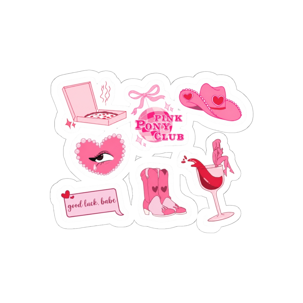 Chappell Roan Good Luck Babe Sticker Pack | Campy Glam Fan Decals — official Chappell Roan Stickers