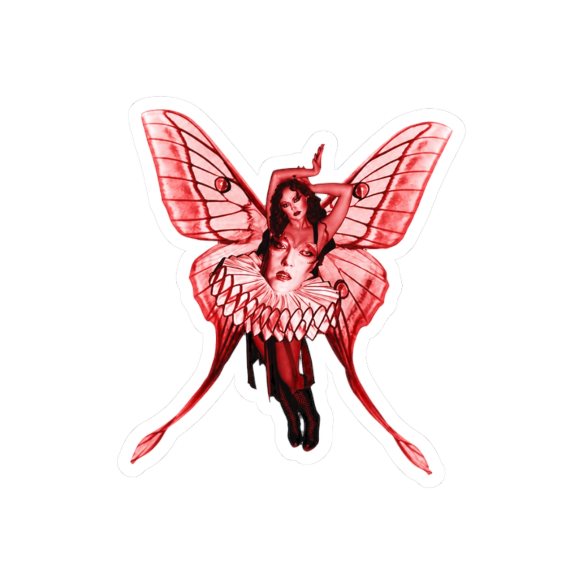 Chappell Roan Bold Red Fan Sticker | Vibrant Pop Music Vinyl Decal - alternate angle 3, merchandise