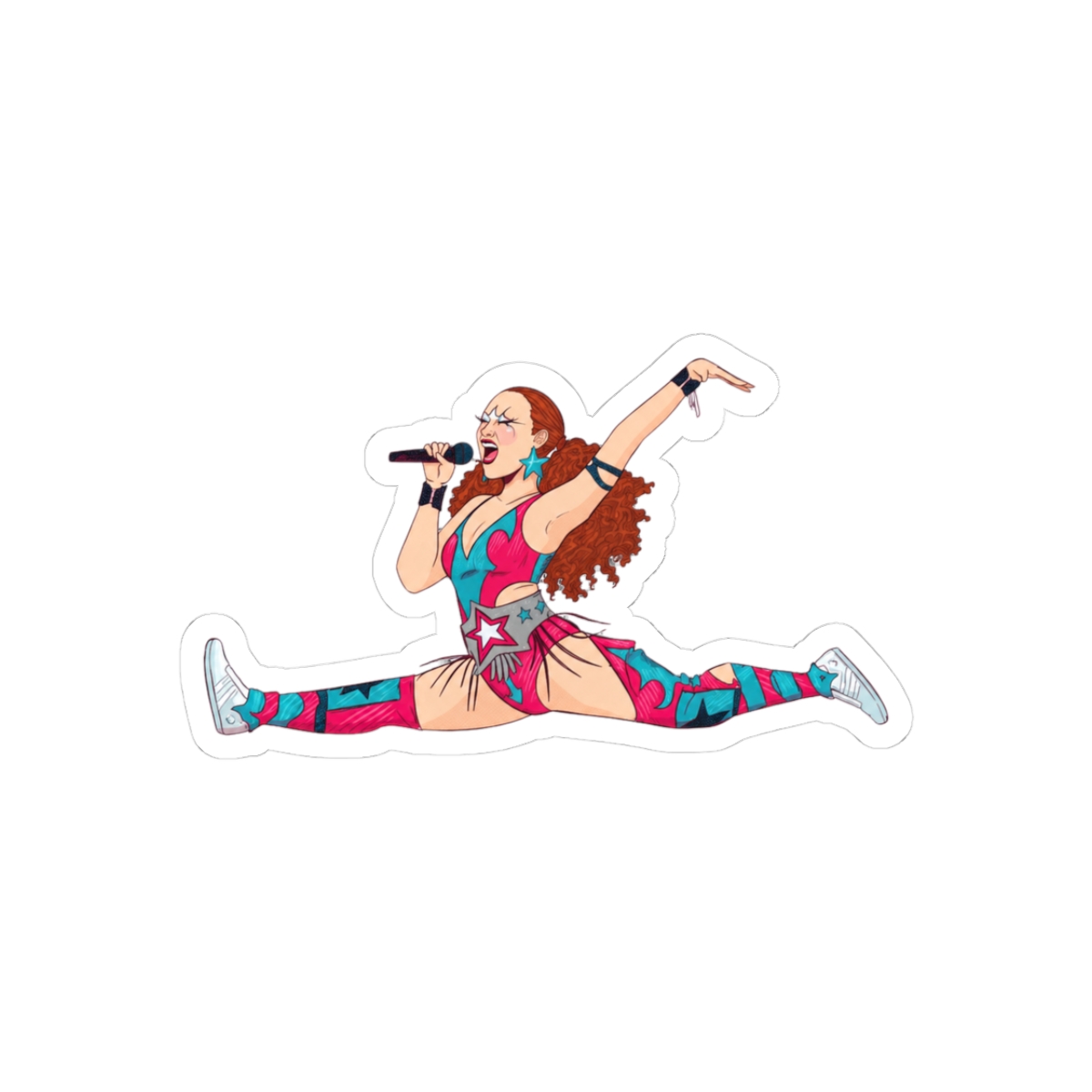 Chappell Roan Split High-Contrast Glam Sticker - Official stickers merchandise