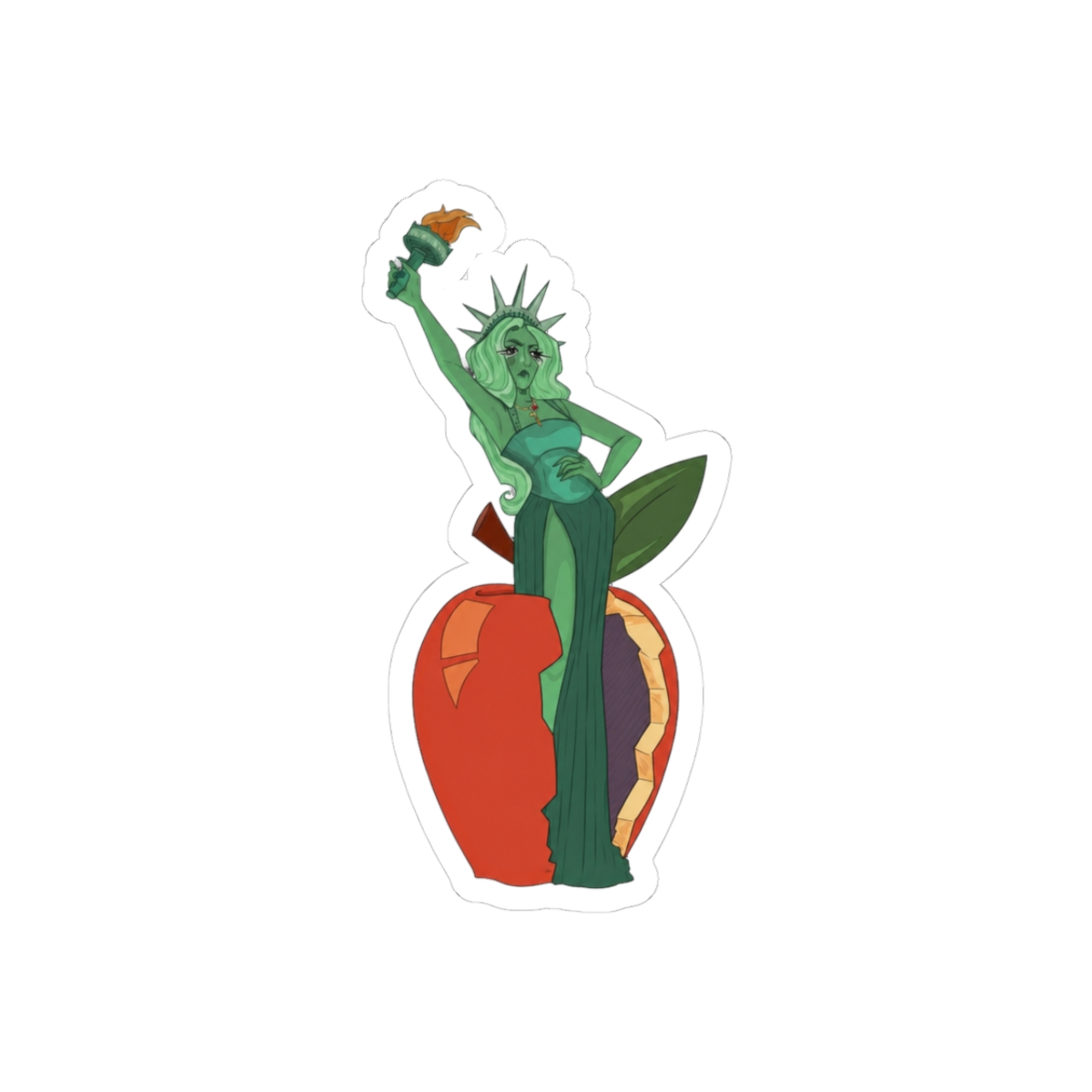 Statue of Chappell Liberty Sassy Roan Parody Sticker - Official stickers merchandise