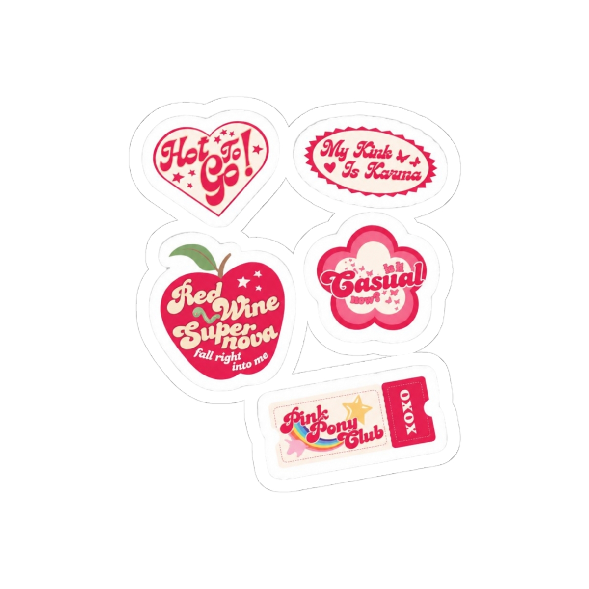 Chappell Roan Midwest Princess Glitter Sticker Pack Pink - Official stickers merchandise