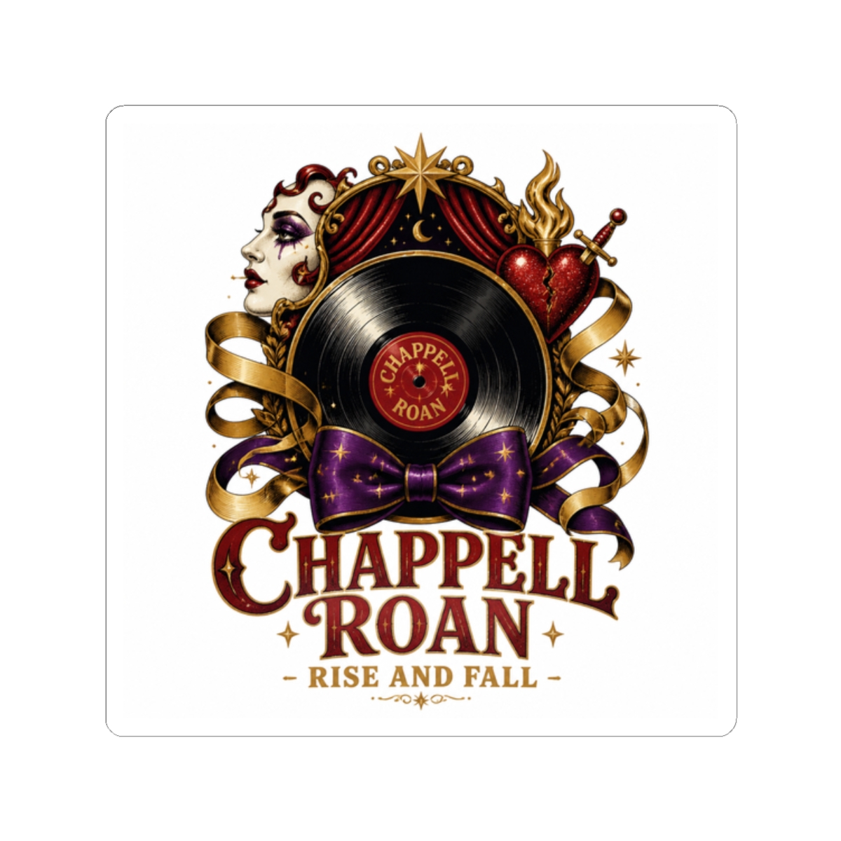 Chappell Roan "Chappell Roan - Rise and Fall" Sticker - Official stickers merchandise