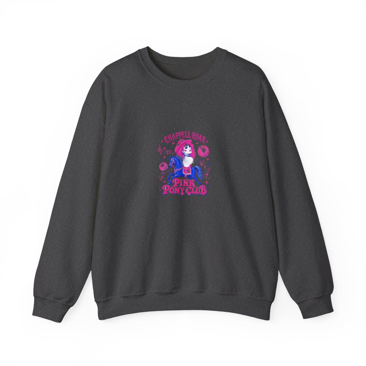 Chappell Roan "Pink Pony Club." Crewneck - alternate angle 4, merchandise