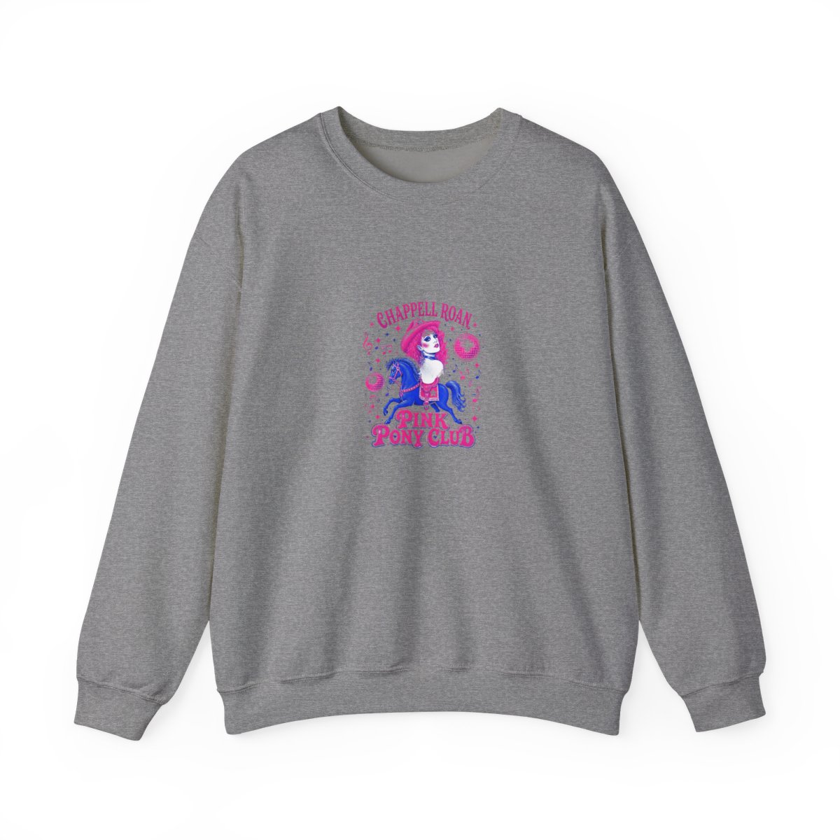 Chappell Roan "Pink Pony Club." Crewneck - alternate angle 3, merchandise