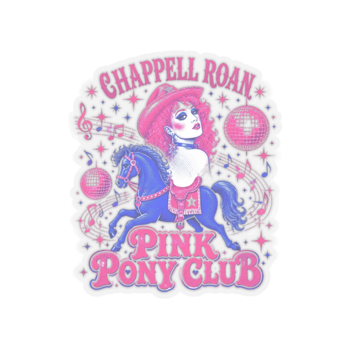 Chappell Roan "Pink Pony Club." Sticker - alternate angle 2, merchandise