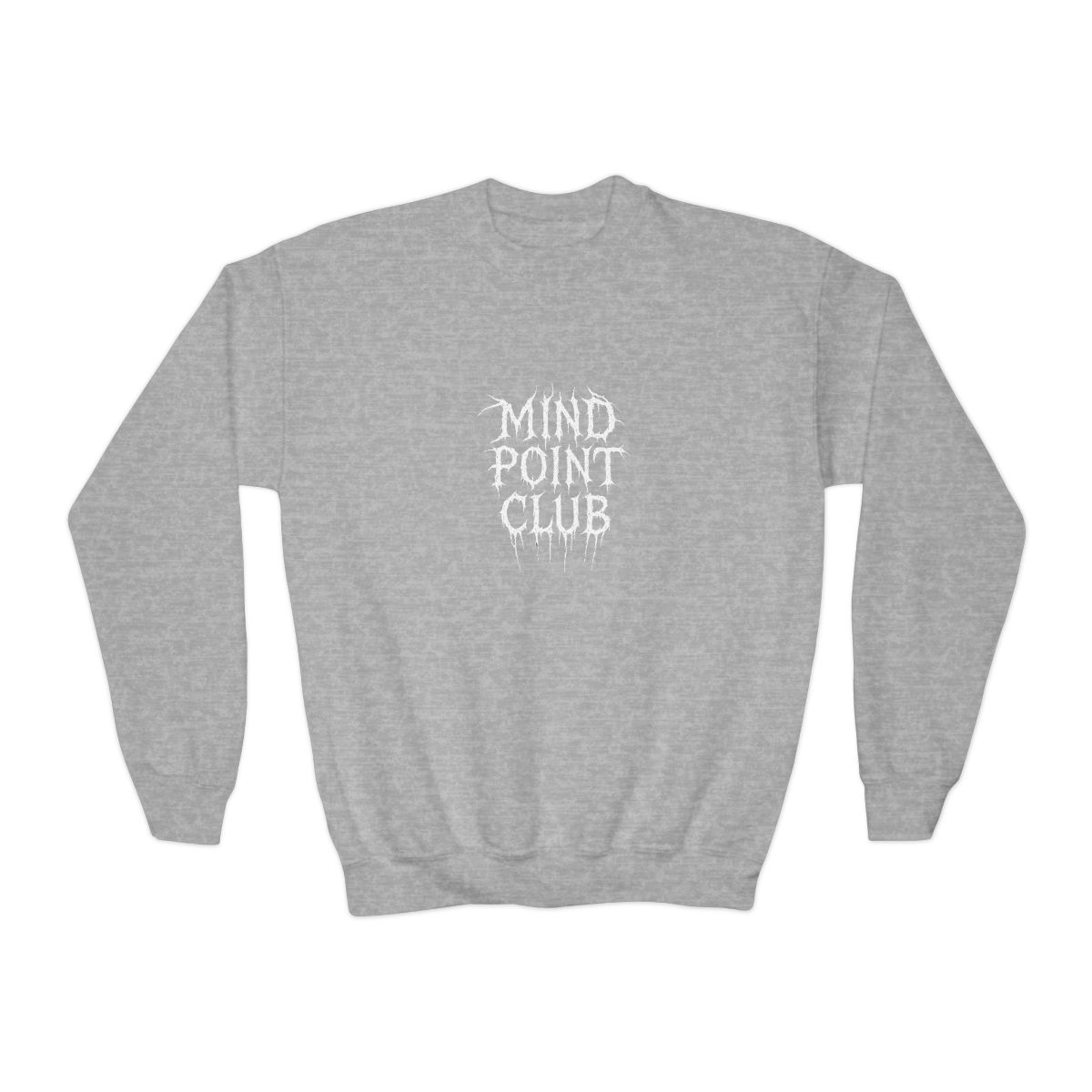 Black t-shirt featuring the white text "PINK PONY CLUB" in a gothic, distressed font. The text has a dripping effect. The shirt is a classic crew neck design. (Kids) - alternate angle 3, merchandise