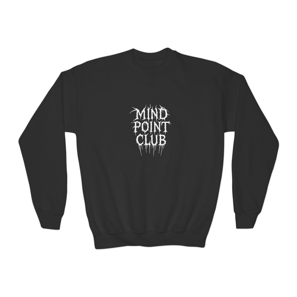 Black t-shirt featuring the white text "PINK PONY CLUB" in a gothic, distressed font. The text has a dripping effect. The shirt is a classic crew neck design. (Kids)