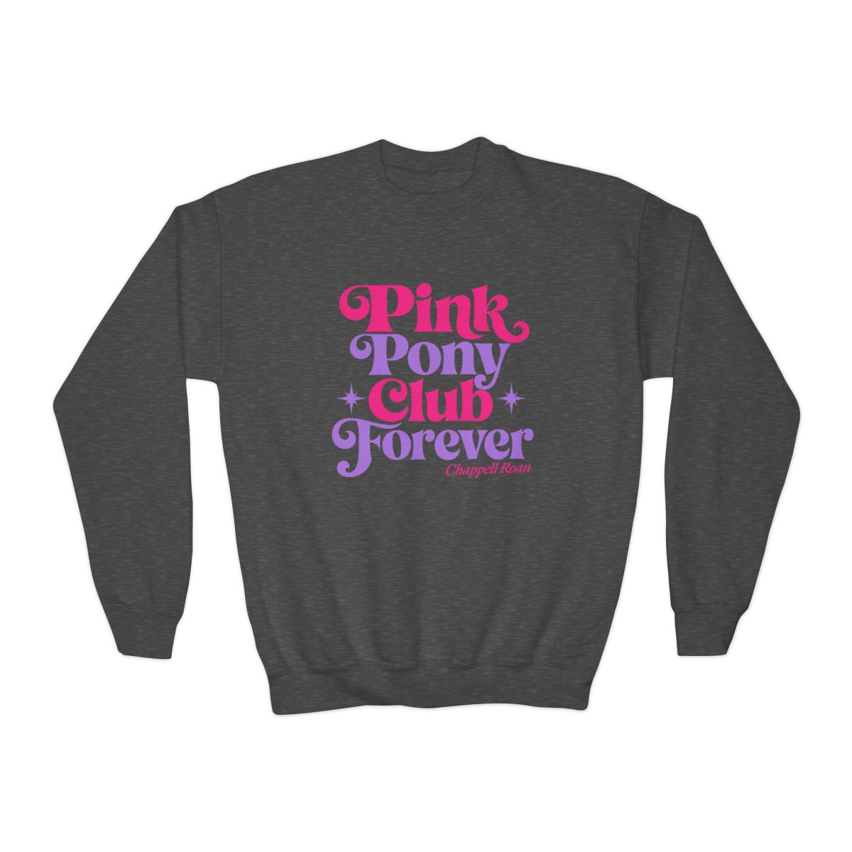 Chappell Roan "Pink Pony Club Forever" Kids Crewneck - alternate angle 2, merchandise