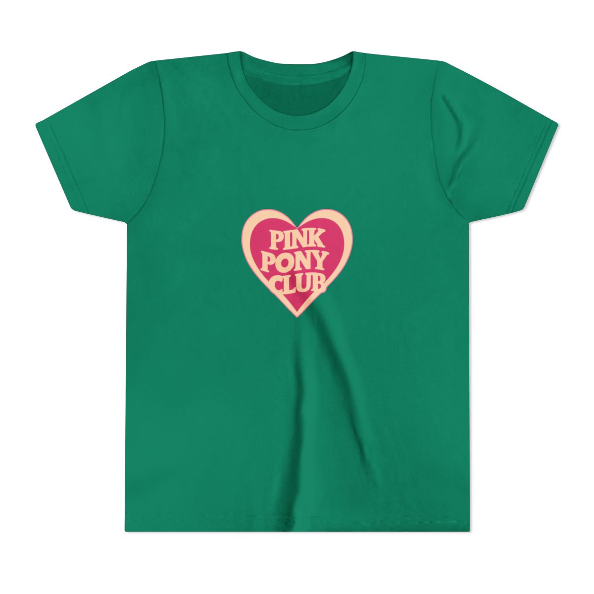 pink pony club love shape Kids T Shirt - alternate angle 5, merchandise