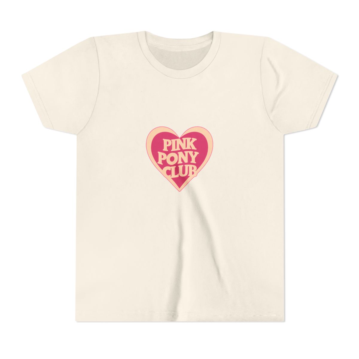 pink pony club love shape Kids T Shirt - alternate angle 4, merchandise