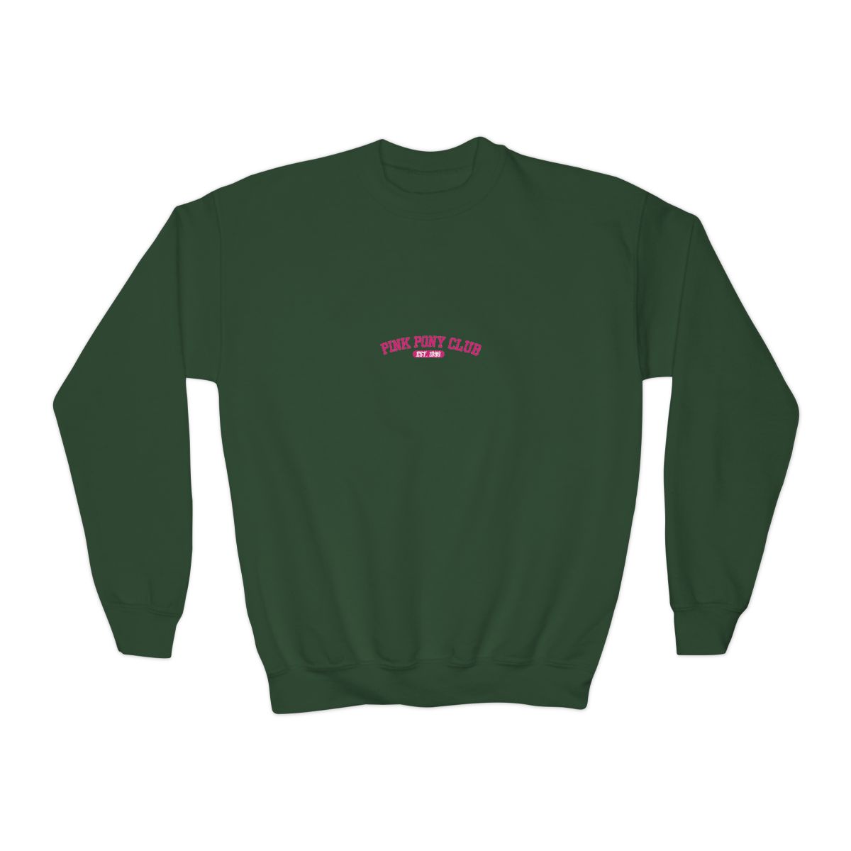 White Kids Hoodies with a pink graphic that says "PINK PONY CLUB EST. 1998" - alternate angle 5, merchandise