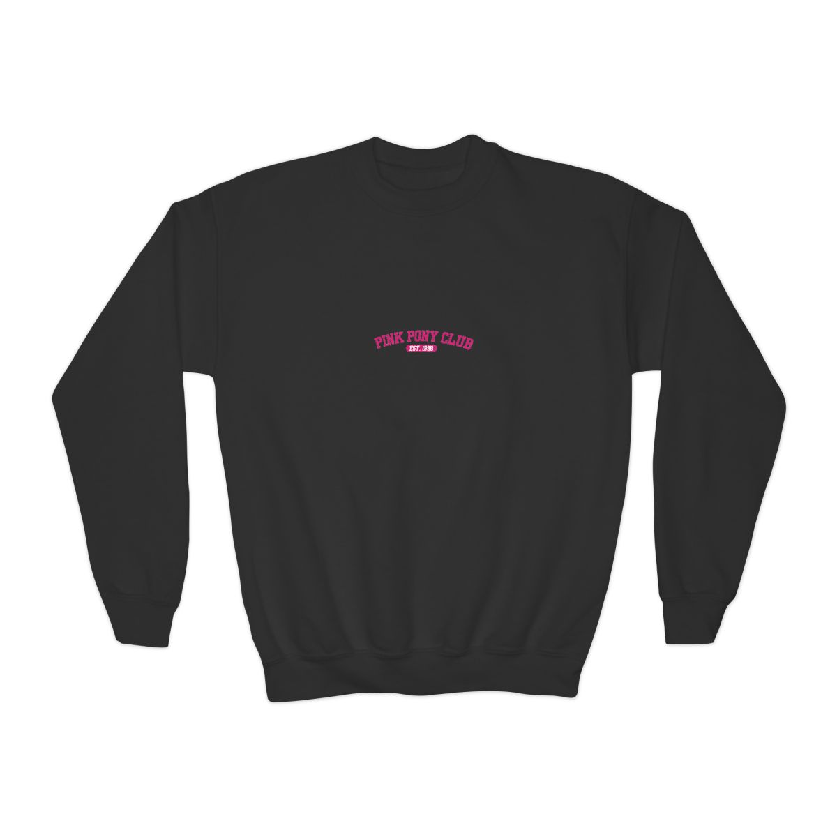 White Kids Hoodies with a pink graphic that says "PINK PONY CLUB EST. 1998" - alternate angle 2, merchandise
